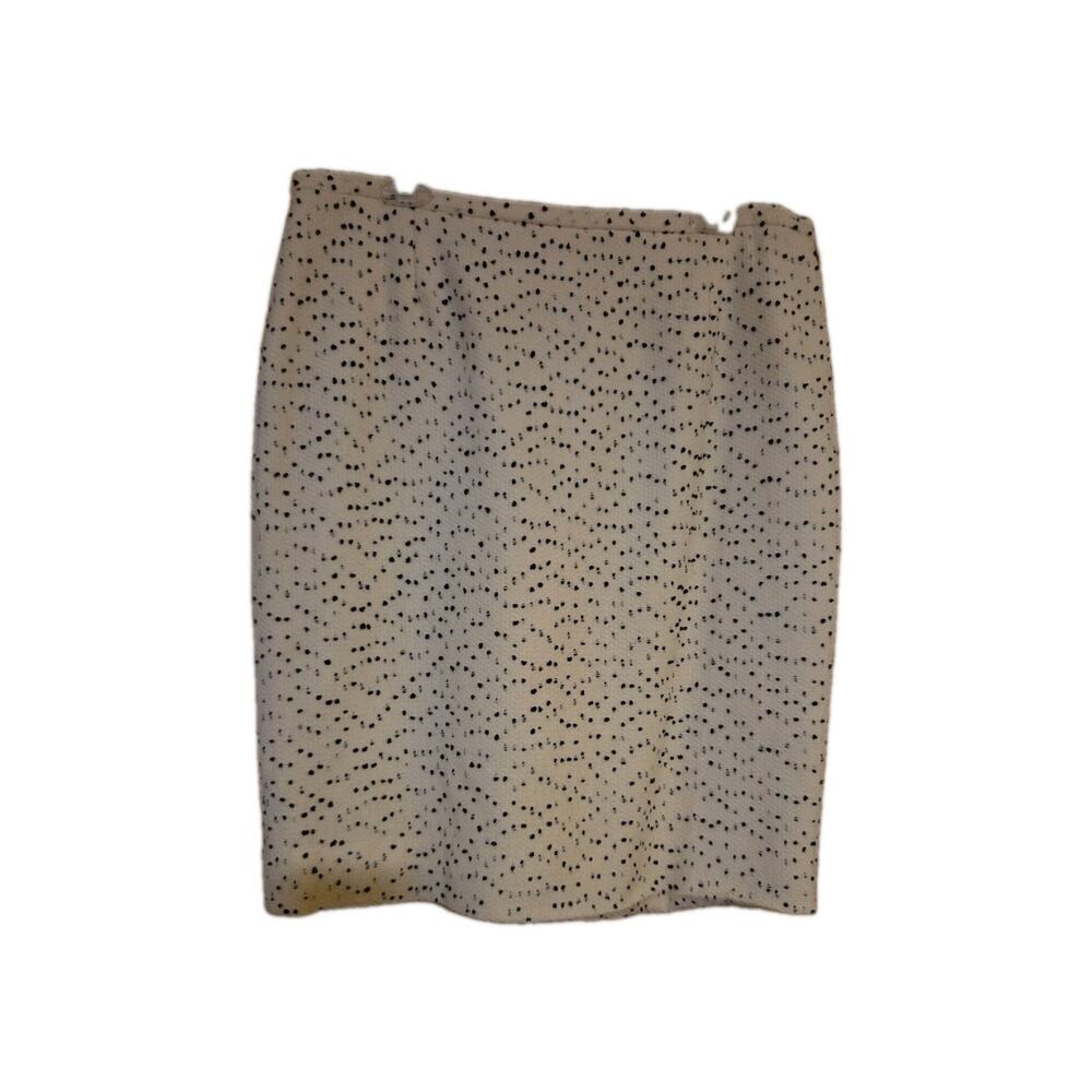 Dana Buchanan Skirt Womens Size 16 Speckled White Wool Blend Lined